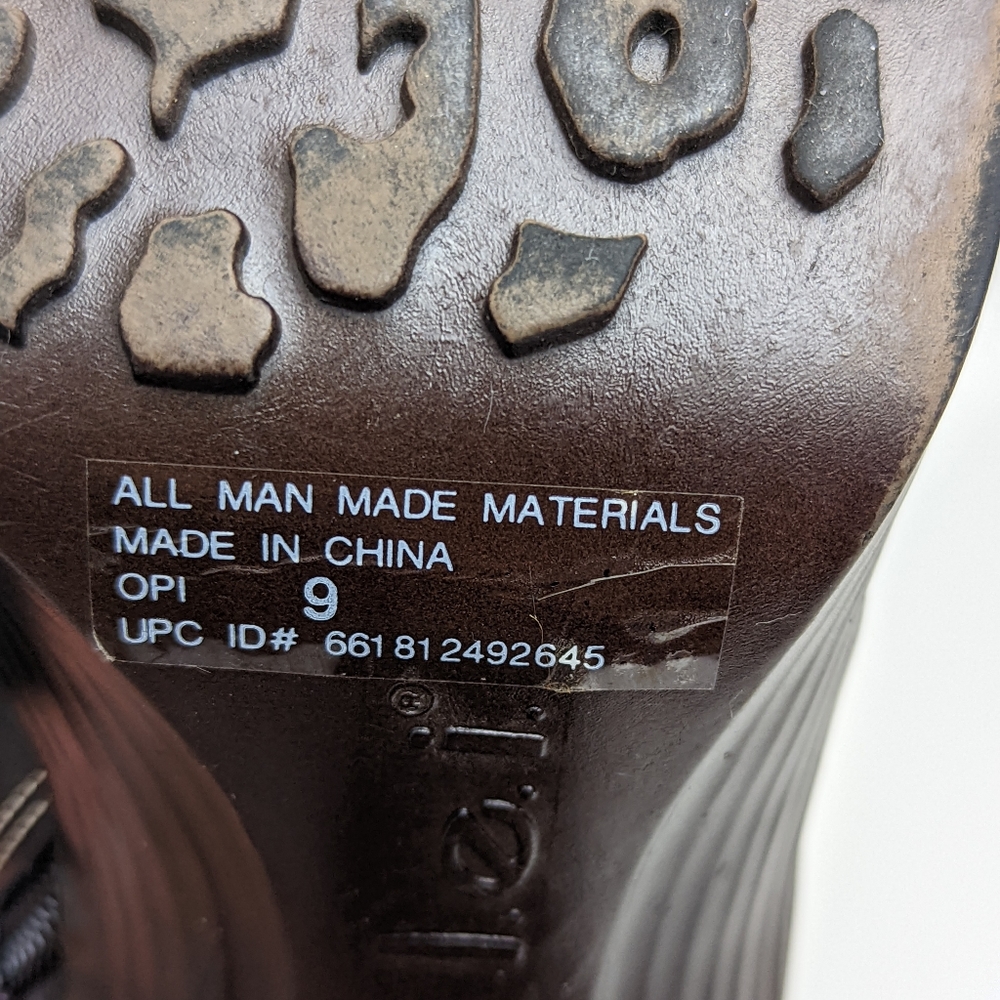 Vintage LEI Boots Brown Y2K 90s Platform Zip Boots Size 9 - Picture 10 of 13